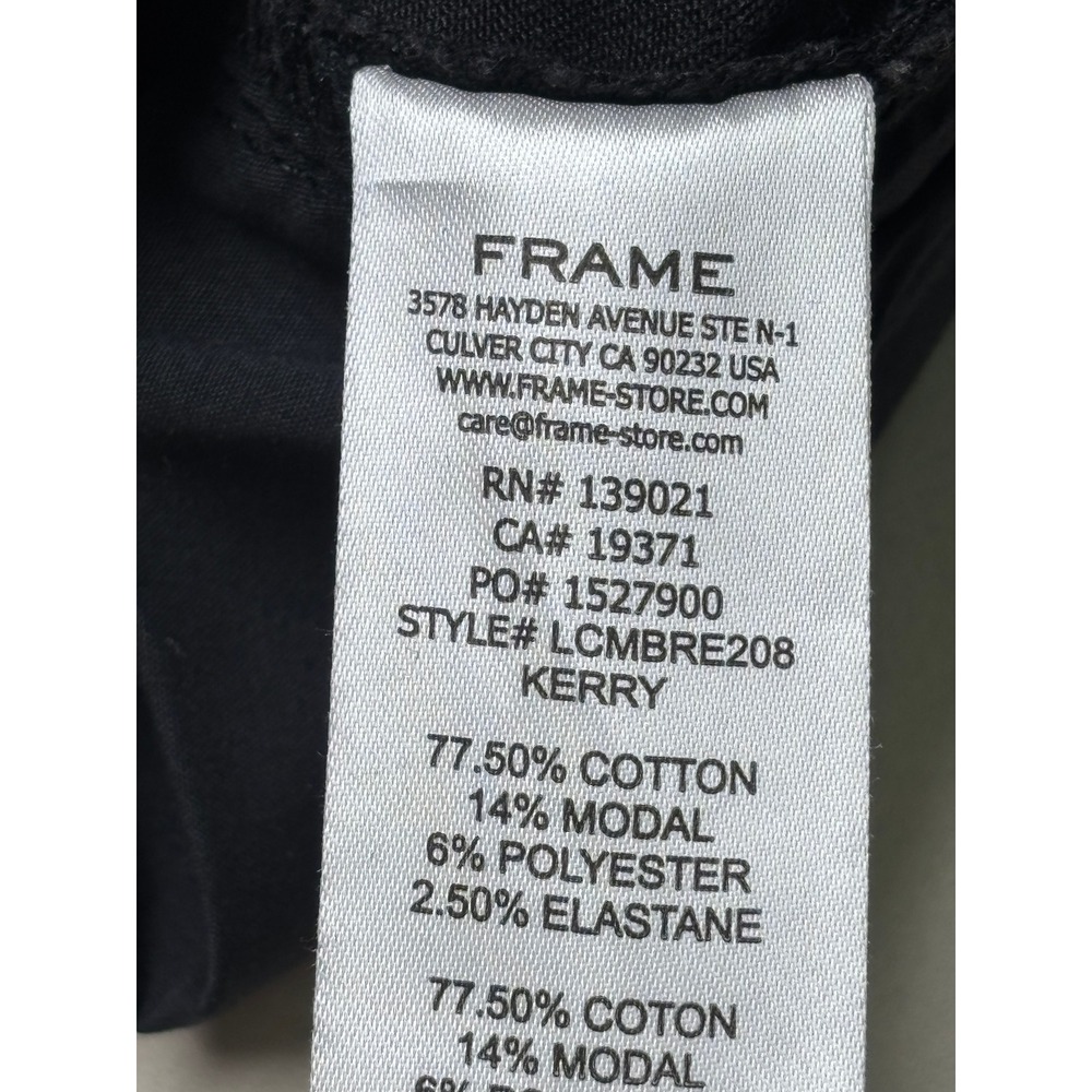 FRAME Le Crop Mini Boot Jeans Kerry Black Grey Raw Hem  Womens Size 27X27‎ - Picture 8 of 15